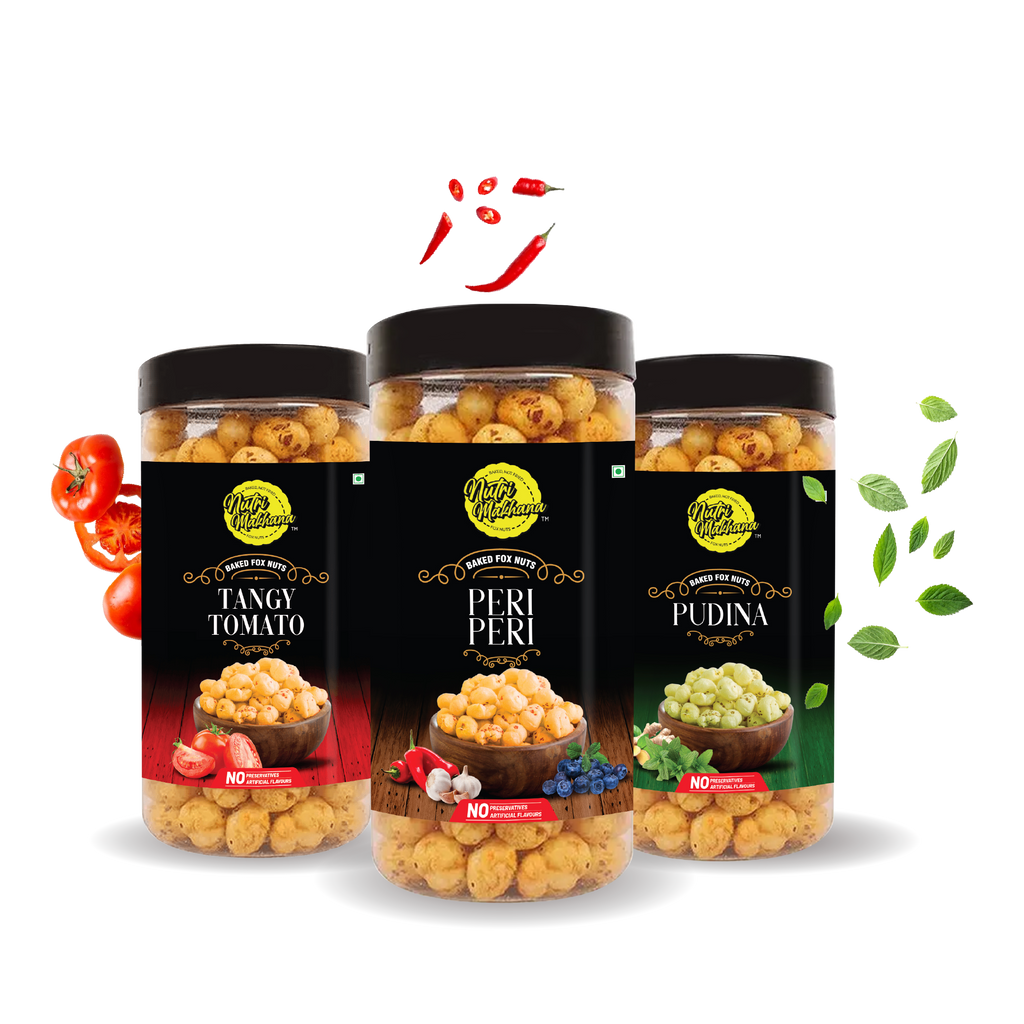 A Pack of 3 - Peri Peri, Tangy Tomato, Pudina