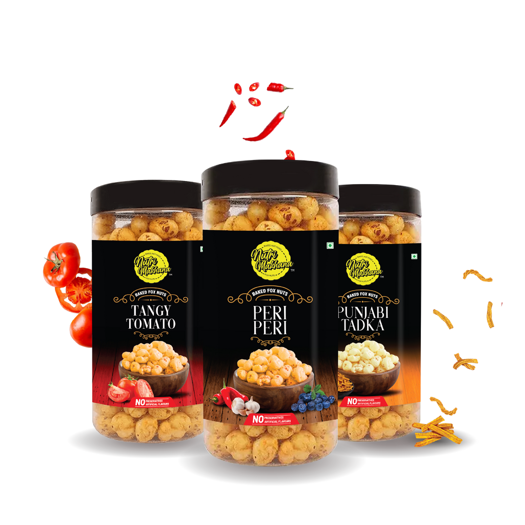 A Pack of 3 - Peri Peri, Tangy Tomato, Punjabi Tadka